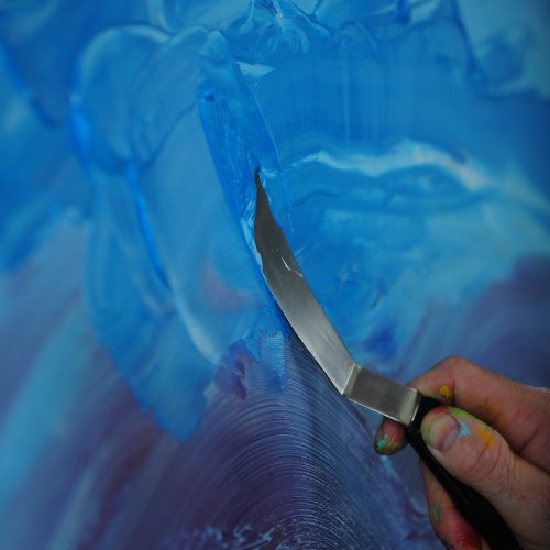 Liquitex Professional Freestyle Large Painting Knife, No. 2 | Rustproof Stainless Steel Knife Blade, Non-Slip Ergonomic Handle for Grip, Riveted Handle for Durability - size: Large, style: No. 2