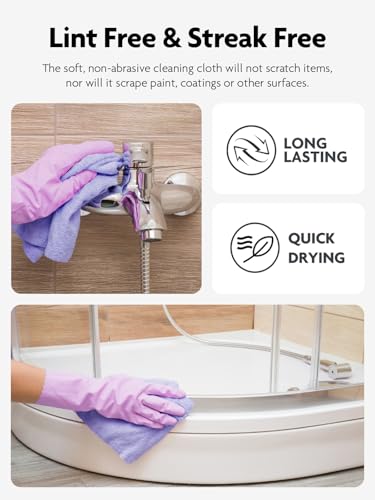 Fantasticlean Microfiber Cleaning Cloth Roll- 75 Sheets, 12"x12" (Lavender) - color: Lavender, size: 75 pack