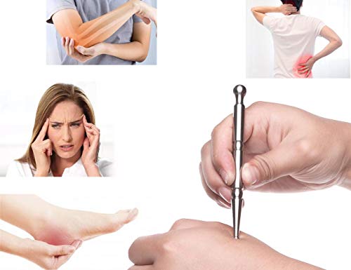 FeelFree Sport Manual Acupuncture Pen, Acupressure Pen & Fascia Stick | Stainless steel massage tool with dual heads for trigger points