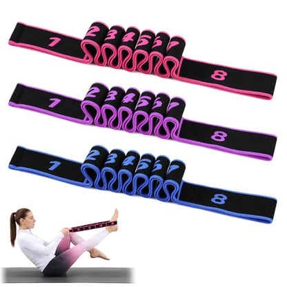 3PCS Fitness Resistance Bands with Handles,Resistance Bands with Handles, Fitness Resistance Band for Stretching and Yoga,Fashion Puller Exercise,Adjustable Bands for Full Body Stretching Shaping - color: B