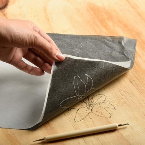 SEMLEART Carbon Paper for tracing|Graphite Transfer Paper|9x13"-60Sheets | 13.5lb/20gsm Graphite Transfer Paper & 5 Stylus Kit, Reusable Carbon Paper for Wood Burning, Canvas,Fabric & DIY Art Projects - color: 9×13in-Gray