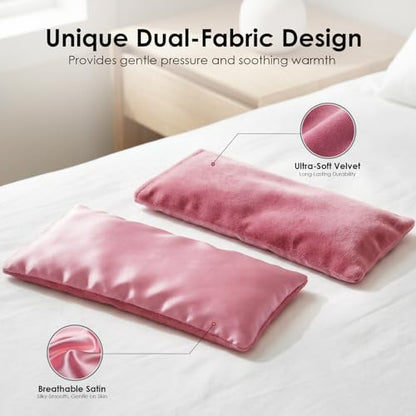 Weighted Eye Pillow for Yoga, Moist Heat Mask for Dry Eyes(Pink x2) - color: Eye Mask01-2 Pack Pink