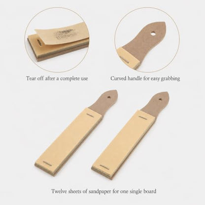 9 PCS Sandpaper Sharpener, 12 Sheet/PCS Sandpaper Block for Drawing | Sketch Sandpaper Pencil Sharpeners Charcoal Pencil Pointer for Students Adults Sketch Beginner Artist Drawing Tool