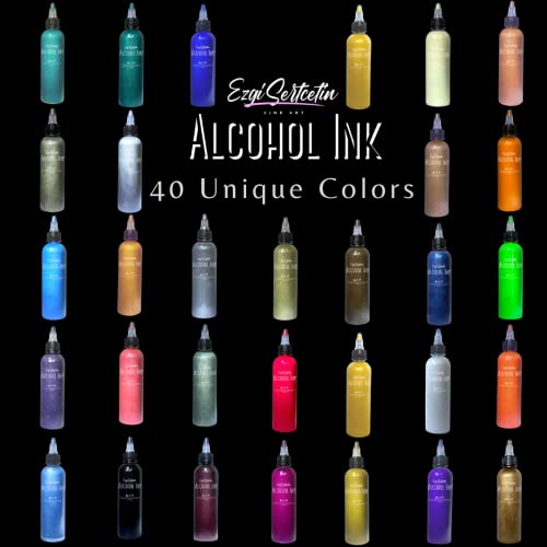Premium Alcohol Ink by Ezgi Sertcetin (Metallic Brownie) - color: Metallic Brownie