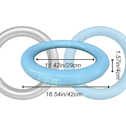 2 Pack Yoga Ring, High Strength PVC Yoga Circle for Women & Men, Non-Slip Smooth Surface, Home Gym Fitness Accessories for Balance Stretching Shaping