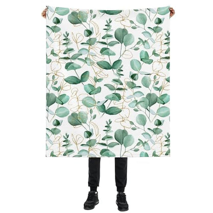 Sage Green Plants Blanket, Botanical Soft Lightweight Throw Blanket for Sofa Couch Bed Room 50x60 inch - color: Sage Green Plants