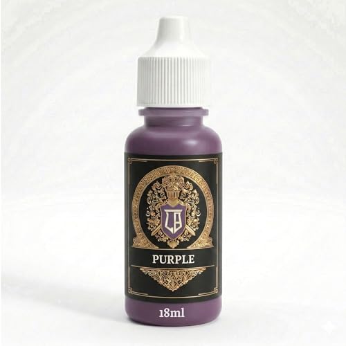 Ludus Bellum Miniature Paint Purple Color 18ml Dropper Bottle, Professional Acrylic Paint for Miniatures & Models, Provides Quality Acrylic Tones and Shades for Warhammer 40K D&D Figures - color: Purple