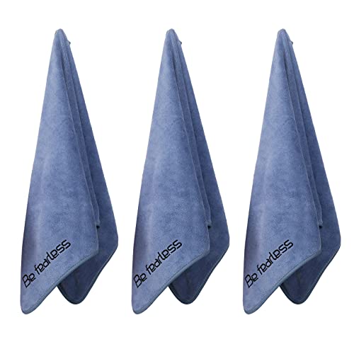 Microfiber Gym Towels Bigger Size Super Soft for Exercise Fitness, Sports | Highly Absorbent Workout Towel, 380-GSM 15 x 31-Inch Quick-Drying Yoga Towels (3 Pack, Blue) - color: Blue, size: 3P-15x31 inches