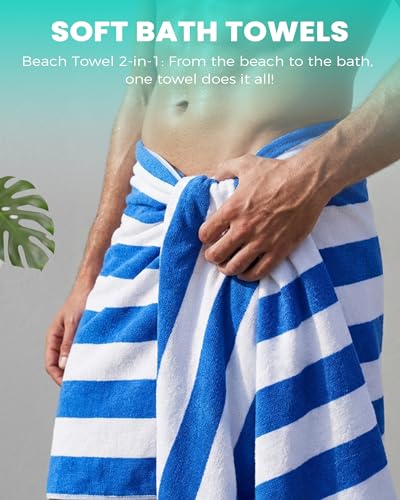 Antfuny 6 Packs Oversized 72x40 Inch Stripe Beach Towel Thin Set Extra Large XL Big Clearance Soft Super Pool Travel Bath Swim Camping Accessories Essentials Towels Bulk Men Women Adults Gift - color: Multi Toweling, size: 72 x 36 inch