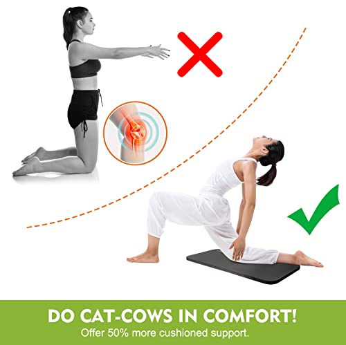 Ewedoos Yoga Knee Pad Cushion - Non-Slip Mat for Floor Exercises - Yoga Mat Accessory - color: Green