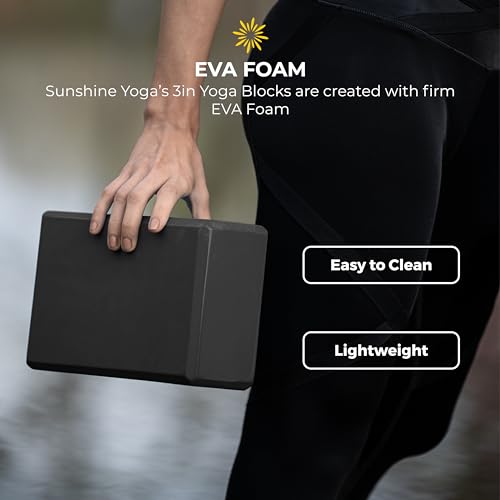 3in Yoga Blocks Bulk, 10 Pack, 3x6x9in - color: Black