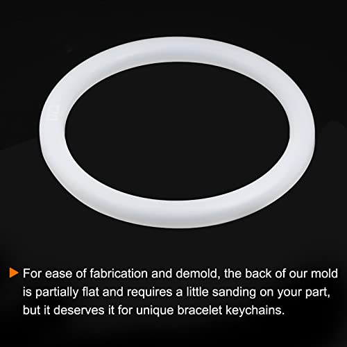 HARFINGTON Bracelet Mold Bangle Ring Mold Silicone Round Epoxy 120mm Wristlet Keychains Mold for DIY Resin Bangle Bracelet Car Key Chain Jewelry Making - size: 115mmx140mm