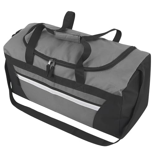 40 Liter, 22 Inch Reflective Duffle Bag with Shoulder Strap for Men, Women, Travel - color: Grey