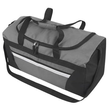 40 Liter, 22 Inch Reflective Duffle Bag with Shoulder Strap for Men, Women, Travel - color: Grey
