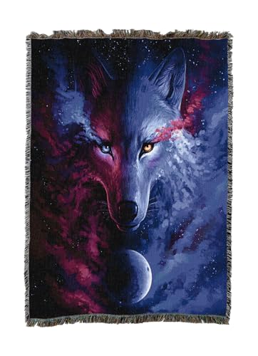 Pure Country Weavers Where Light and Dark Meet Blanket by Jonas Jödicke - Gift Tapestry Throw Woven from Cotton - Made in The USA (50X60) - color: Where Light and Dark Meet, size: 50x60