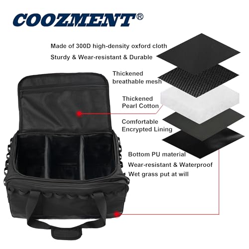 COOZMENT 35L Camping Bag,Tactical Duffle Bag with Waterproof Bottom,Shoe Bag for Travel/Outdoor with 3 Adjustable Dividers,Picnic Camping Organizer,Multi-functional Duffel Bag for Camping/Sports/GYM - style: Standard Style