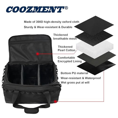 COOZMENT 35L Camping Bag,Tactical Duffle Bag with Waterproof Bottom,Shoe Bag for Travel/Outdoor with 3 Adjustable Dividers,Picnic Camping Organizer,Multi-functional Duffel Bag for Camping/Sports/GYM - style: Standard Style