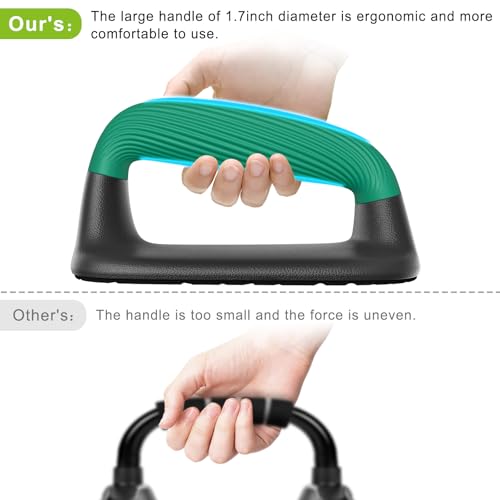 Kipika Push Up Bars, Pushup Stands, Anti-Slip Soft Plastic Push Up Handles, Bottom Anti-Slip Pad, Strength Training Equipment, Perfect for Floor Workout Exercise - color: E: Black & Green