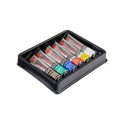 Daler Rowney Georgian 6-Tube Starter Artist Oil Paint Set - Painting Set for Canvas Paper and More - Oil Painting Supplies for Artists and Students - Artist Oil Paints for All Skill Sets - style: 6 Pack 6X22ML