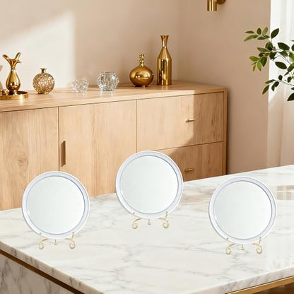3pcs Plate Holder Easel Display Stand, 4.17x2.56in/10.6x6.5cm Metal Displaying Stand Table Decorative Easel for Tabletop Picture Frames Photos Wedding Cards Sign Posters Cavas Decorative(Gold )