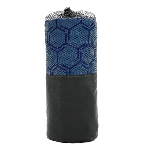 Eunzel Double Sided Silicone Yoga Mat Towel, 72" x 26.5" | Double-Sided Silicone Grip, Non Slip Surface, Absorbent Microfiber, Hot Yoga & Vinyasa - color: Navy