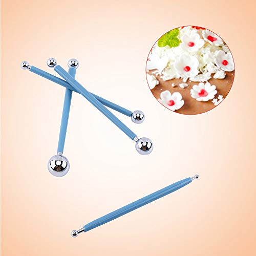 Walfront 4 Pcs Modeling Ball Tools Double Ended 8 Ball Stainless Steel Dotting Modeling Tools Clay Indentation DIY Ceramics Pottery Carving Tool Embossing Sculpting Set