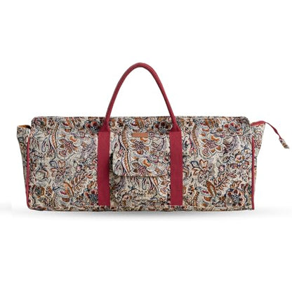 Maison d' Hermine Yoga Mat Duffle Bag Gym Tote Yoga Mat Carry Bag | Cylindrical bag for Woman Men Gifts Adjustable shoulder straps with Drawstring Water Bottle Pocket and zipper pocket - color: Jaipur, style: Yoga Mat Tote