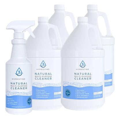 HYPRISTINE PURE Hypochlorous Acid Spray, Multi-Purpose Cleaner, Superior Shelf Life, 0% Bleach, 0% Alcohol, Food Contact Safe, Eliminate Non-Living Allergens, Remove Pet Odor, Clean Any Surface - size: 544 Fl Oz (Pack of 5)