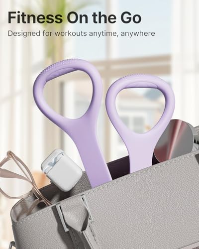 YOTTOY Figure 8 Resistance Band, Elastic Resistance Band with Comfortable Handles for Home Workout, Physical Therapy, Arm, Leg & Glute Training - color: Purple