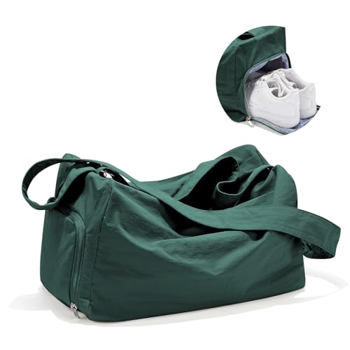 Small Gym Bag with Shoe Compartment, Workout Sport Duffle Bag for Women Travel, Waterproof Shoulder Overnight Bags Lightweight Carry on Tote Bags for Swim, Yoga, Dance - color: A-Blue, size: Small