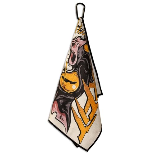 RokFit Gym & Golf Towel – Multi-Use, Quick-Dry, Durable Utility Towel with Bold Graphic and Carabiner Clip (Starve Your Distractions) - color: Starve Your Distractions