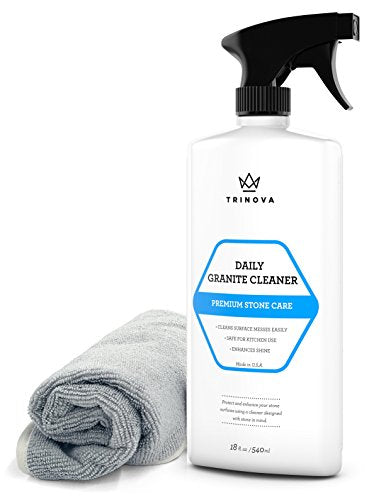 TriNova Granite Cleaner & Polish for Stone Surfaces, 18 fl oz | pH-neutral cleaner for granite, marble, quartz and sealed stone. - style: 18 fl oz
