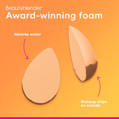 Beautyblender Beam Makeup Sponge, Streak-Free Finish, Vegan | Super-soft blending foam for foundations, powders & creams, reusable & washable, vegan & cruelty-free, made in USA - color: Beam