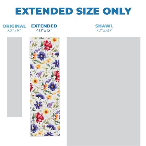 SHAKEitCOOL Extended Size Cooling Towel – Be Cool in Style - Heat Relief, Soft, Lightweight, Sun Protection, Easy Clean - Perfect for Biking, Hiking, Running, Yoga, Golf, Gardening - Summer Flower M - color: Summer Flower
