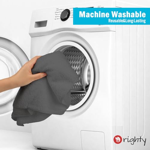 Orighty 6-Pack Grey Hand Towels, 16x28 inch Microfiber Gym Towels - color: Grey, size: Pack of 6