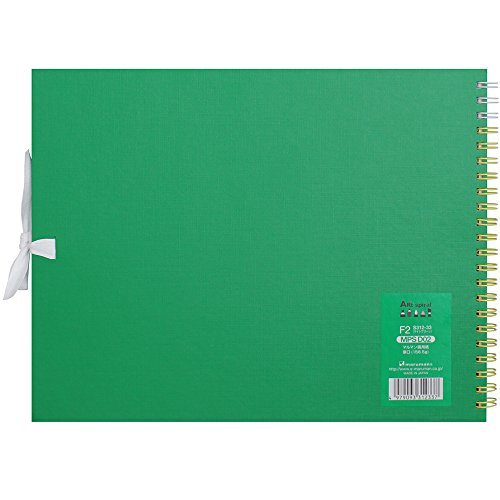 Maruman Art Spiral Sketch Book, F2, 7.76" x 10.24", 24 Sheets, Green | Drawing Pad With Acid-Free Art Paper & Twin-Wire Binding, Premium Drawing Paper Sketchbook, Sketch Pad Made in Japan - color: Green, size: F2 (7.76" x 10.24")