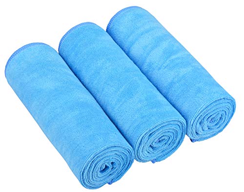 HOPESHINE Gyms Yoga Towels Soft Absorbent & Fast Drying 3-Pack - color: Sky Blue