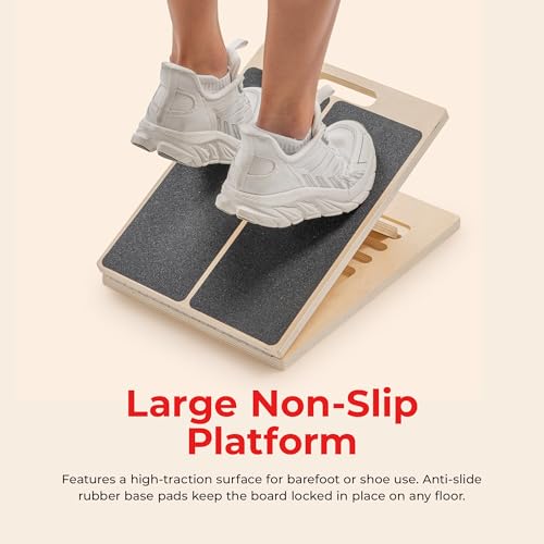 Sunny Health & Fitness Adjustable Calf & Ankle Stretcher - color: Tan