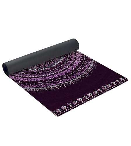 nuveti Suede TPE Yoga Mat High Density Non Slip Yoga Mats with Carrying Bag,72"x32" Extra Thick 8MM Exercise & Workout Mat for Yoga, Pilates and Fitness - color: HongChengZiMo