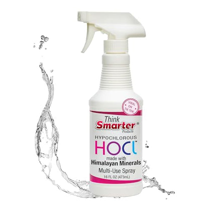 Think Smarter Hypochlorous Acid All-Purpose Cleaner Spray, 16 fl oz | HOCl, Surface Cleaner and Skin Hydrator, Safe for Produce and Surfaces, All-Natural, Non-Toxic, pH Balanced - size: 16 Fl Oz (Pack of 1)