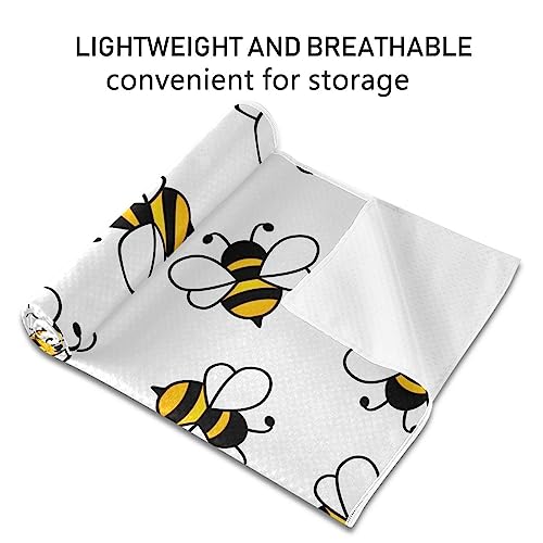 Yoga Mat Towel Honey Bee, 73" x 27" - color: Honey Bee