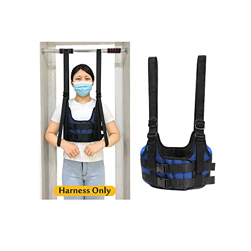 Back Stretcher Harness for Spinal Decompression, Lumbar Traction Belt & Inversion Table Alternative, Back Realignment Device for Herniated Disc Pain Relief – Large (42–50” Chest) - color: L
