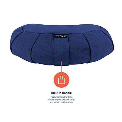 Retrospec Sedona Meditation Cushion, Buckwheat Pillow, Meditation Pillow - color: Midnight Blue, size: 1 Count (Pack of 1)