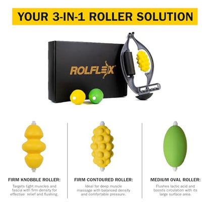 Rolflex The Massage Combo – 3-in-1 Roller for Muscles Deep Tissue - style: Massage Combo