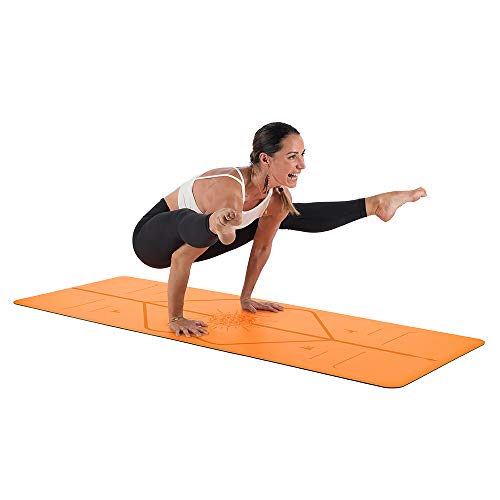 Liforme Special Yoga Mat - Patented Alignment Design, Ultimate Grip - color: Orange