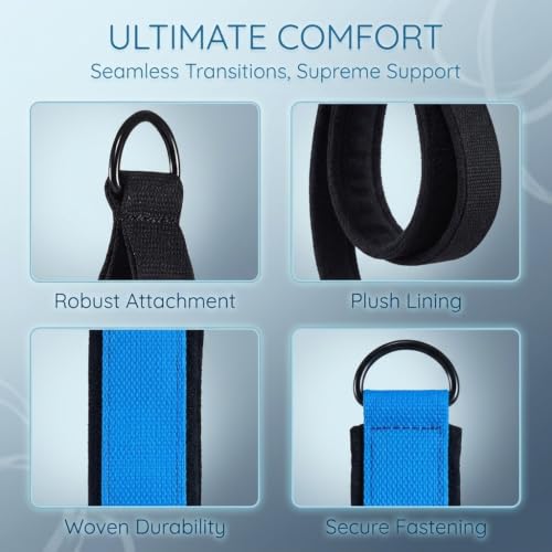 Durable Pilates Straps for Reformer, Padded Home Gym Workout | 2-in-1 Double Loops, Ultra-Soft Fleece Lined, Metal D-Rings, For Pilates Reformers, Yoga Workout Accessories & Tonal Gyms - color: Pink