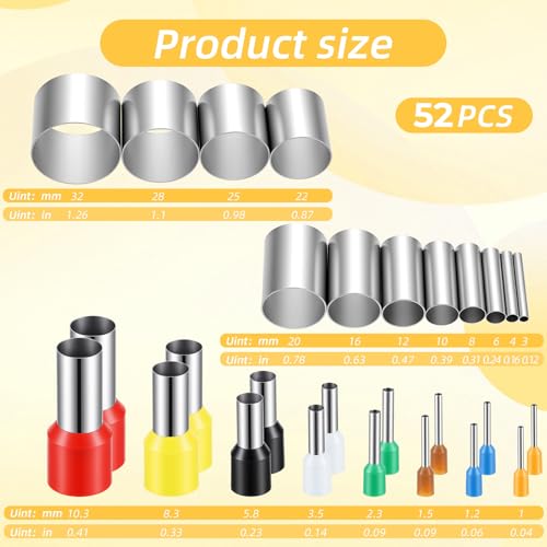 Quilax 52 Pcs Stainless Steel Polymer Clay Cutters, Multi-Size Round Circle Cutters for Pottery, Earring Jewelry Making, DIY Crafts and Clay Sculpting Tools