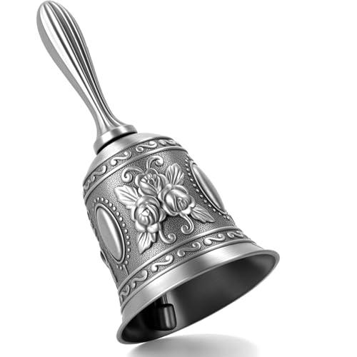 DOMESTAR Silver Hand Bell, Service Dinner Bell - color: Silver