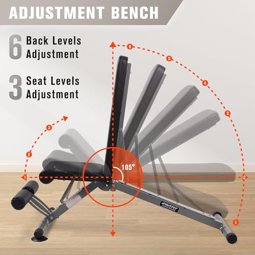 RitFit 2.36'' x 2.36'' Folding Squat Rack for Home Gym, Wall Mounted Squat Rack with Attachments - Space Saving Squat Power Rack - color: Orange, style: Folding Squat Rack with RP85LBS