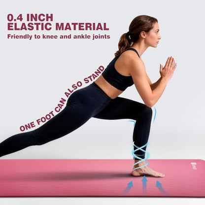 KEEP Extra Thick NBR Yoga Mat - color: pink, size: 72”x24”x10mm